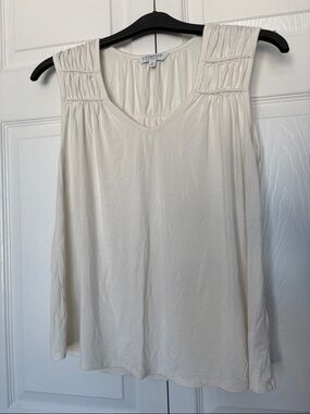 Liverpool Cream V-Neck Sleeveless Tank Top